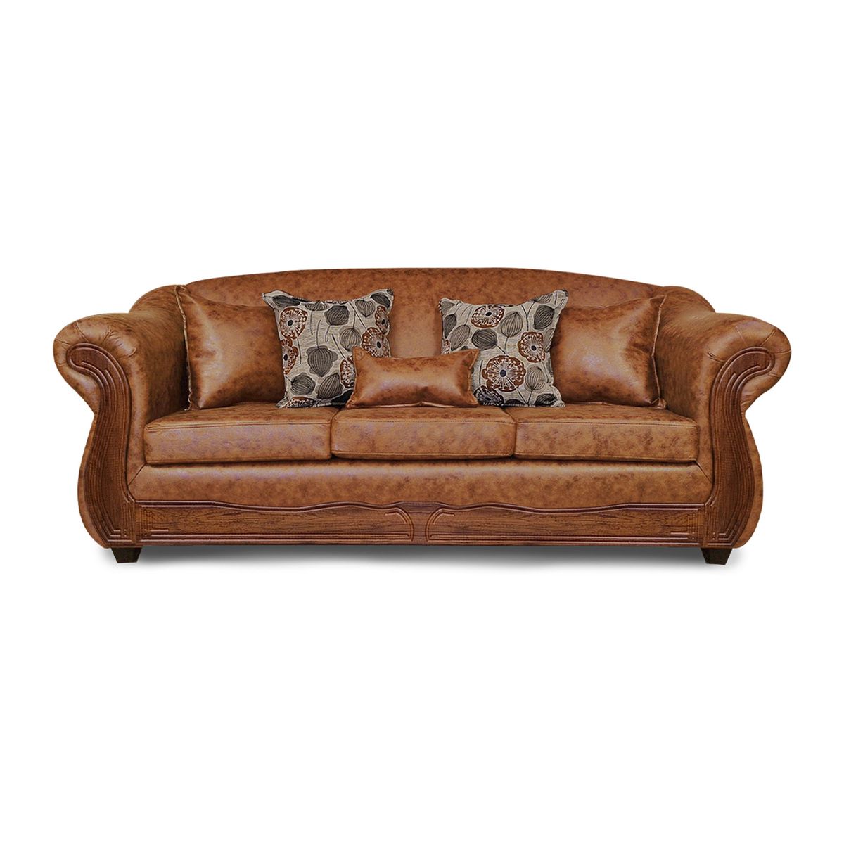 ADONIS LEUDH - Sofá 3 Cuerpos Estambul Envejecido Extra Grande Terracota X