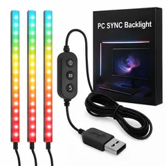 GENERICO - Tiras Led Rgb Pc Sync Backlight Compatible Smart TV Usb Kit