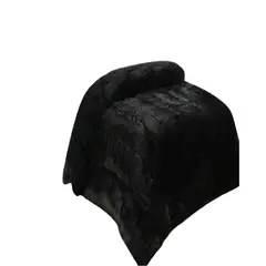 GENERICO - PLUMON PELUDO 2 PLAZAS NEGRO