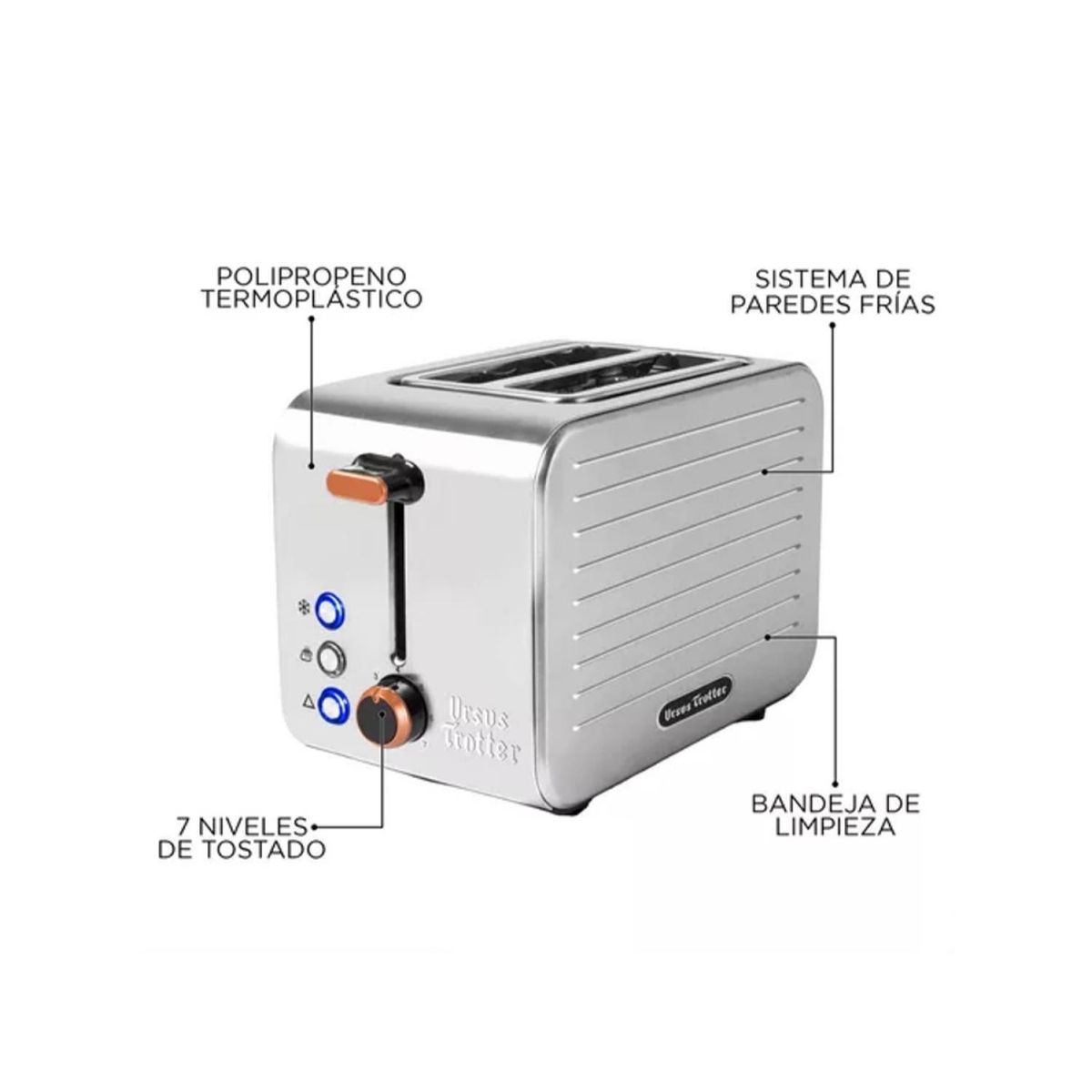 URSUS TROTTER - Tostador 2 Panes 7 Temp 850W Ut-Eckart2 Ursus Trotter