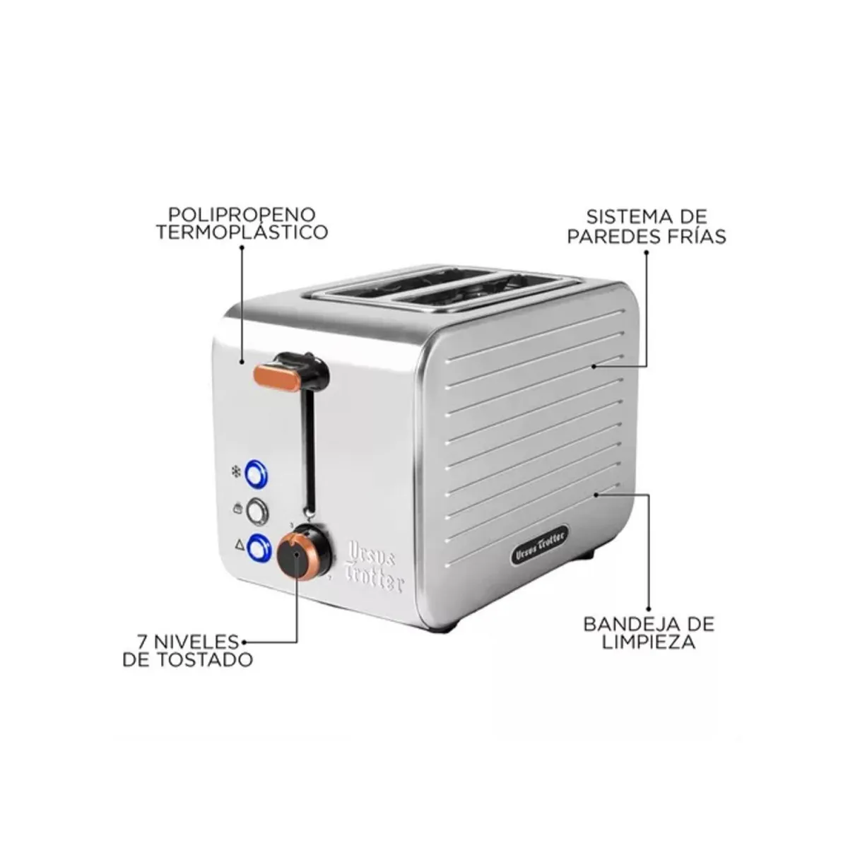 URSUS TROTTER - Tostador 2 Panes 7 Temp 850W Ut-Eckart2 Ursus Trotter