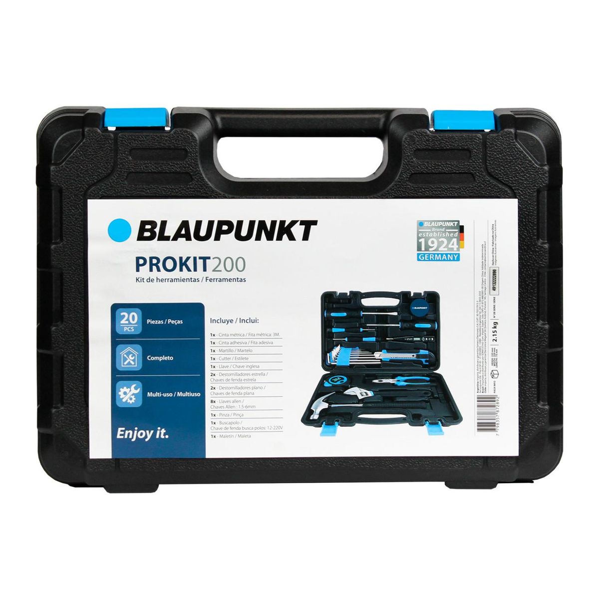 BLAUPUNKT - Kit Caja De Herramientas 20 Piezas ProKit200 Blaupunkt