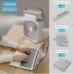 GENERICO - Ventilador humidificador usb blanco 00192BL.