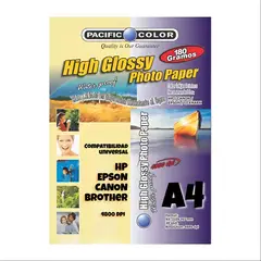 PACIFIC COLOR - Papel Fotográfico Premium 180g HD Waterproof -100 Hojas - A4