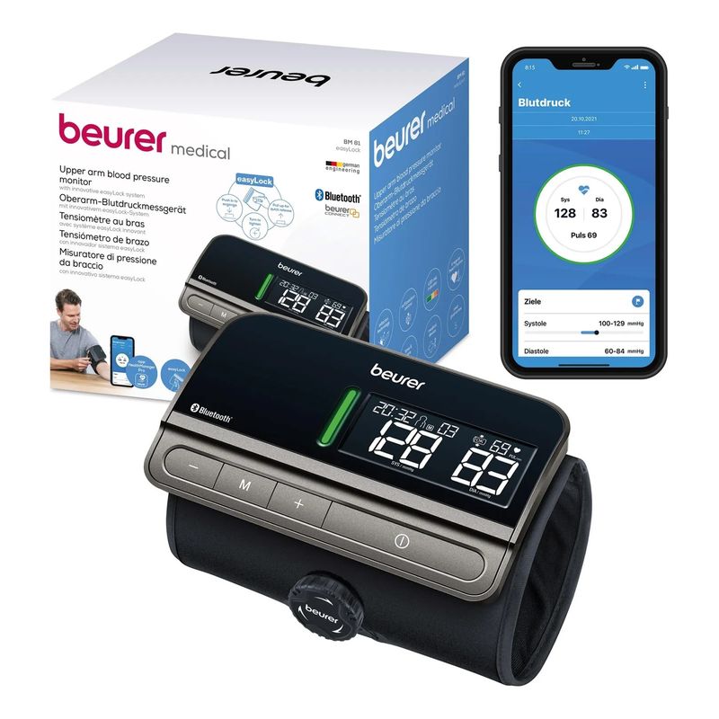 BEURER - Tensiómetro Digital De Brazo Easylock Bluetooth Beurer Bm 81