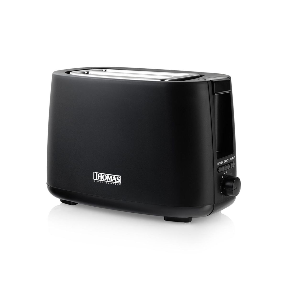 THOMAS - Tostador De Pan 2 Panes 750W 7Niv Negro TH-117 Thomas