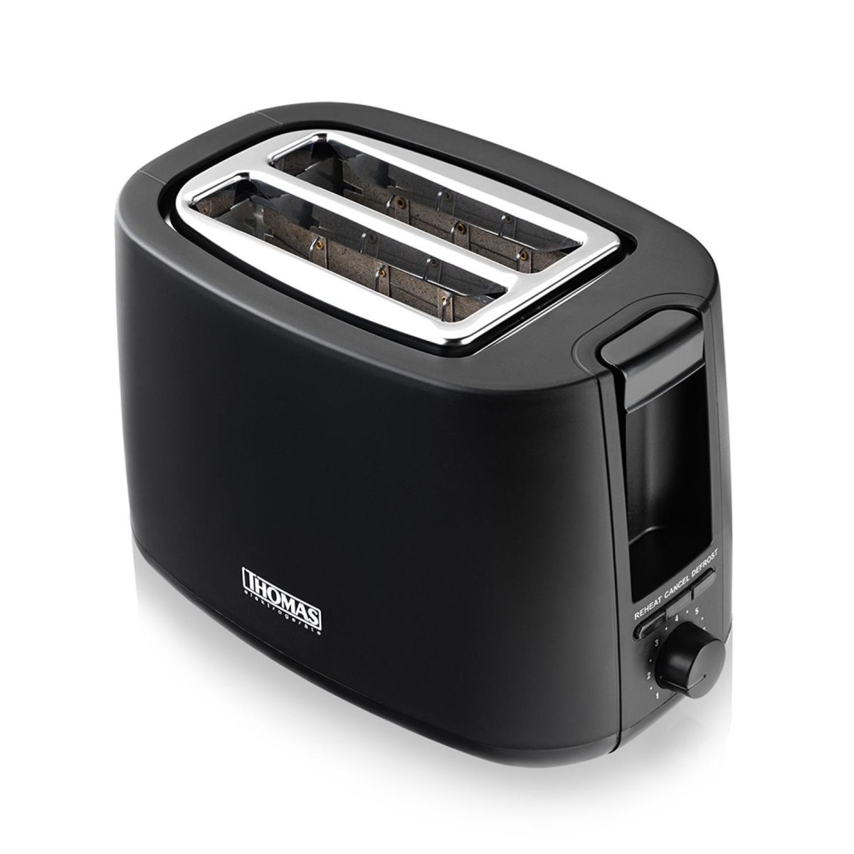 THOMAS - Tostador De Pan 2 Panes 750W 7Niv Negro TH-117 Thomas