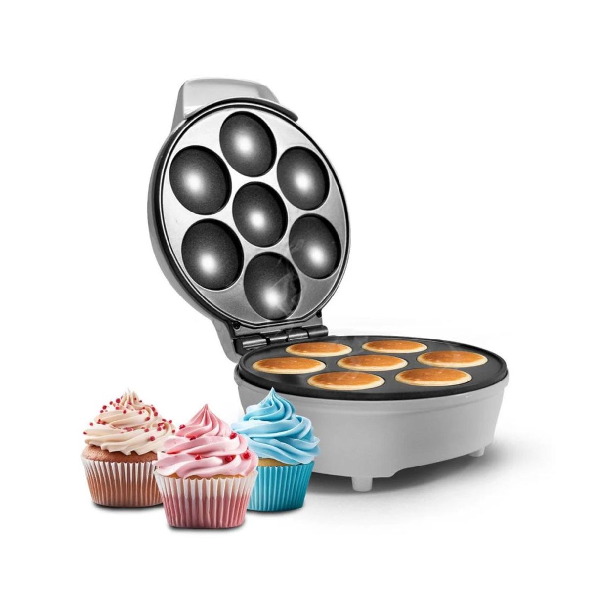 BLANIK - Maquina Para Hacer Cupcakes 7 Magdalenas 800W BCCM012 Blanik