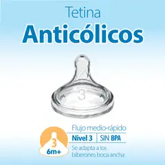 DR BROWNS - Tetina Mamadera Boca Ancha 6M+ Dr Brown´s Options+ 2unidades