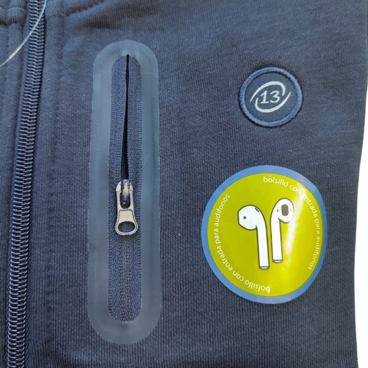 EL TRECE - Polerón Escolar Hombre Azul Marino - Tallas 6 a 3XL