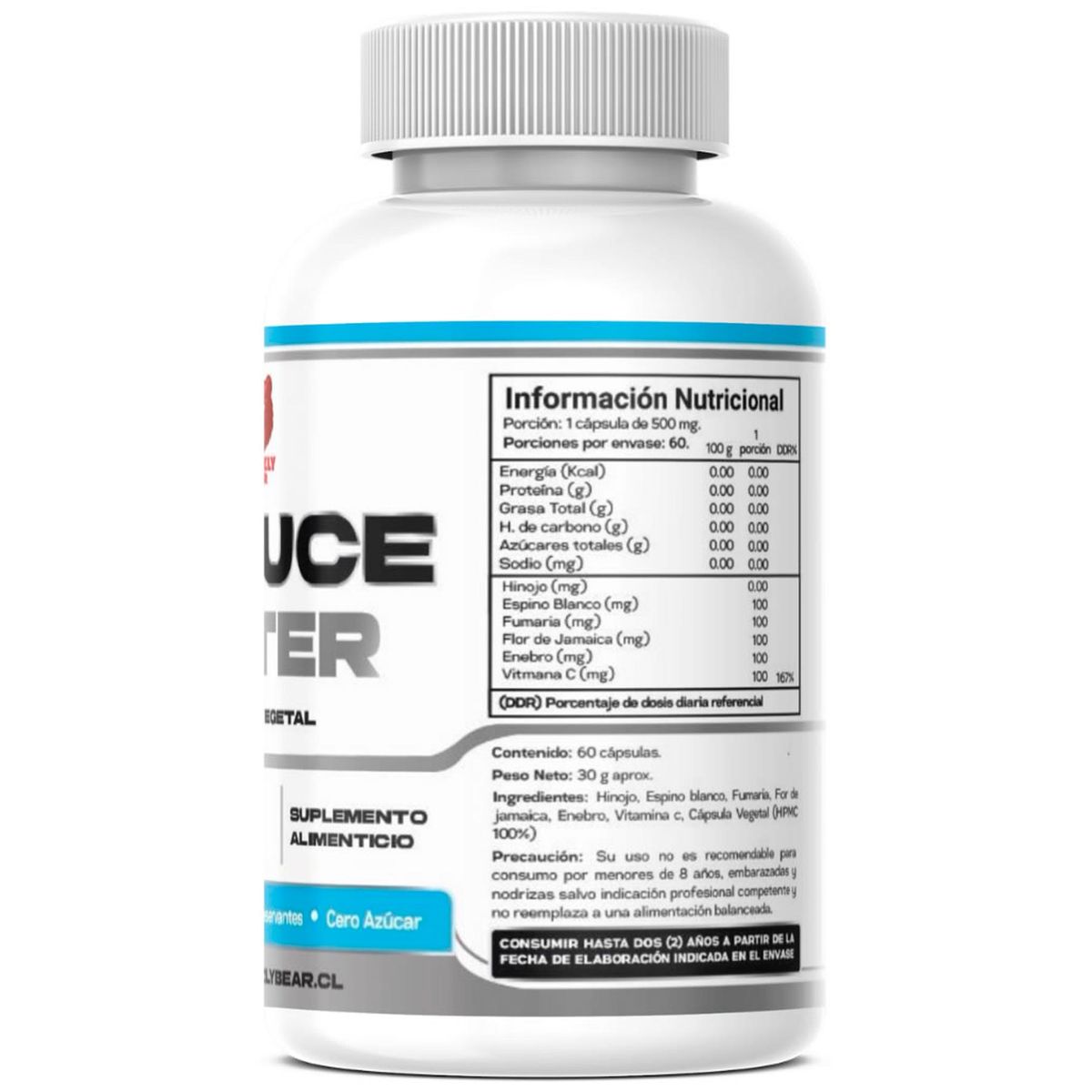 GRIZZLY - Reduce Water Grizzly Bear 60 Capsulas.