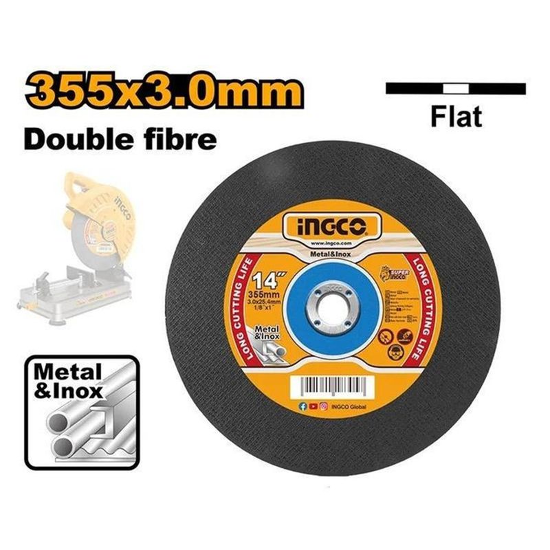 INGCO - Disco Corte Metal 14 355mm Tronzadora Ingco Mcd303551 Negro