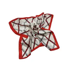ETERNIUM - Pañuelo Satinado Mujer Diseño Rayas 60 x 60 cms