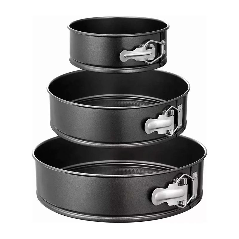 GENERICO - Juego De 3 Moldes Redondos Desmontables Para Tortas
