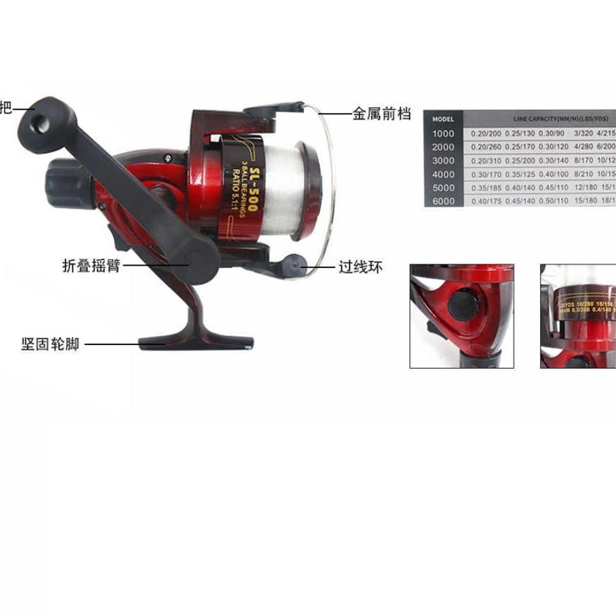 GENERICO - Carrete Pesca Serie 500