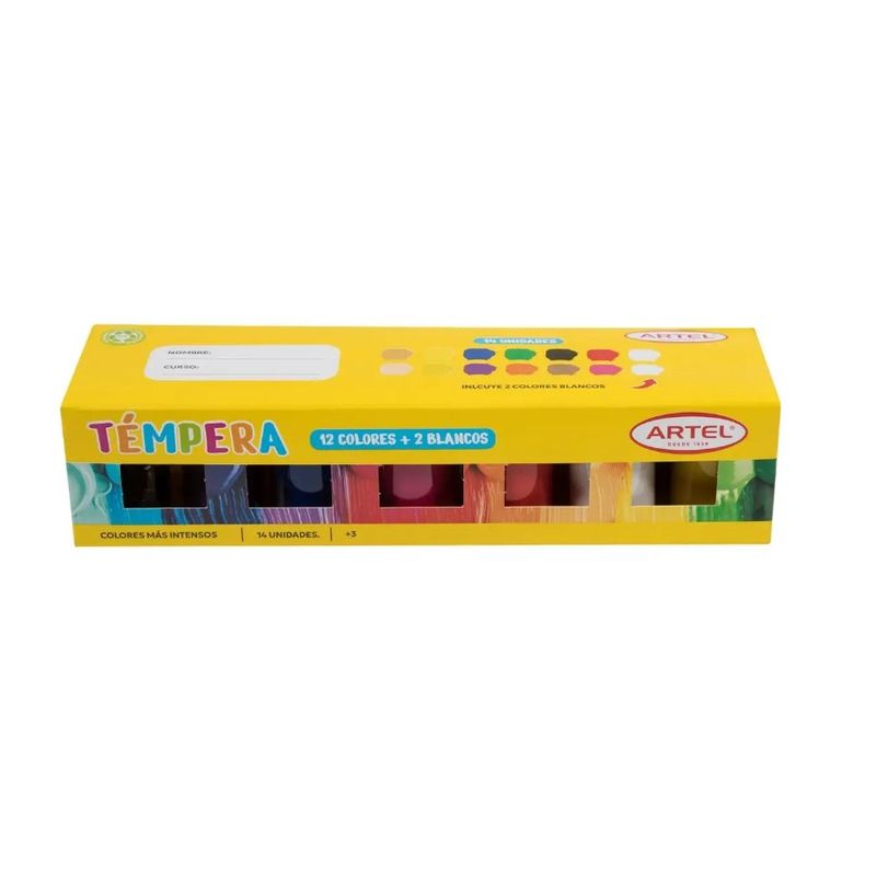 ARTEL - Caja de Tempera 12 Colores