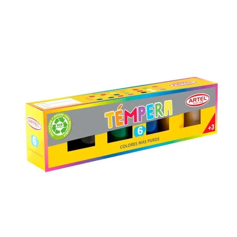 ARTEL - Caja de Tempera 6 Colores