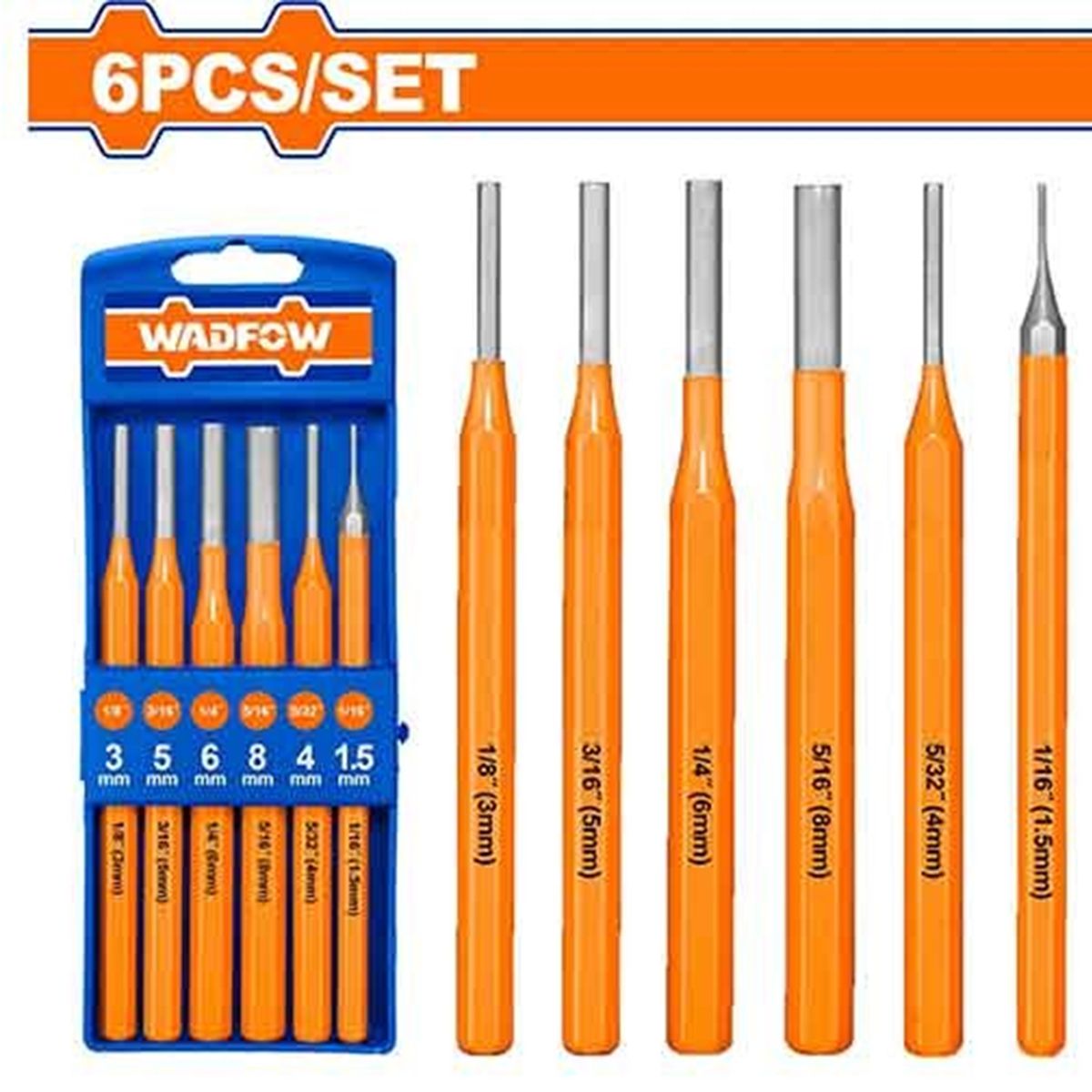 WADFOW - Juego De Cinceles Punzones Botadorees 5 Pzs Wadfow Wcc8395