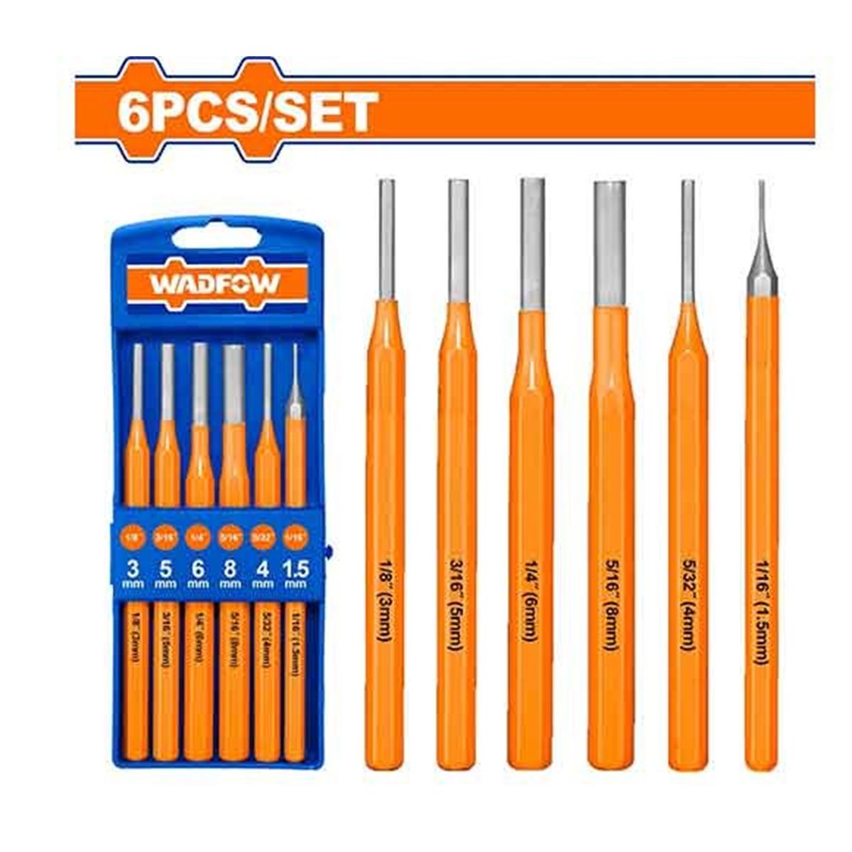 WADFOW - Juego De Cinceles Punzones Botadorees 5 Pzs Wadfow Wcc8395