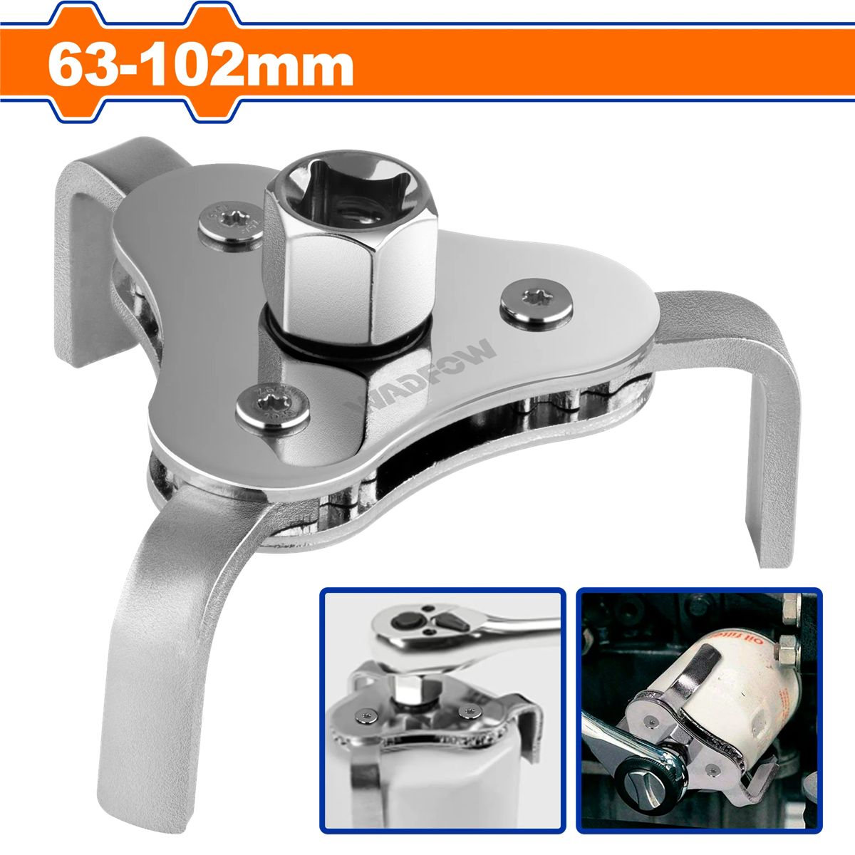 WADFOW - Llave Araña Para Filtro De Aceite 12 - 38 63-102 Mm Wadfow