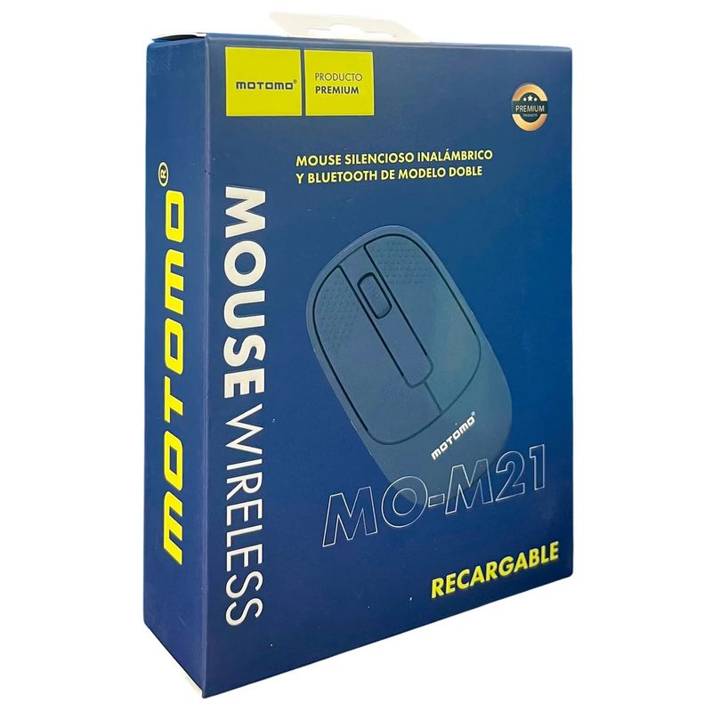 MOTOMO - Mouse Inalambrico Bluetooth Azul Motomo