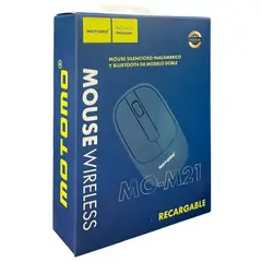 MOTOMO - Mouse Inalambrico Bluetooth Azul
