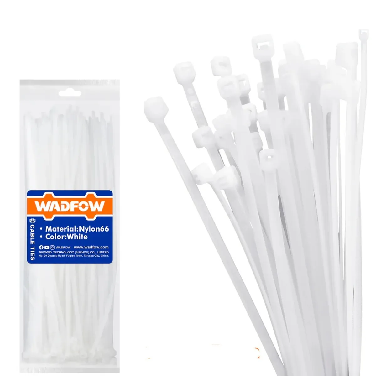 WADFOW - Set De 100 Amarras Plasticas Wadfow 7,2x400 Mm 45 Kg 4-105mm