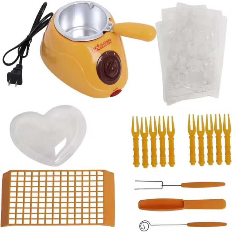 GENERICO - Olla Chocolatera Fondue Derretir Chocolate + 30 Accesorios