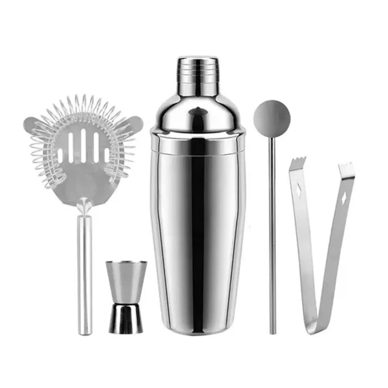 GENERICO - Coctelera Profesional Set 5pzas Inox Utensilio Bar Pub Trago