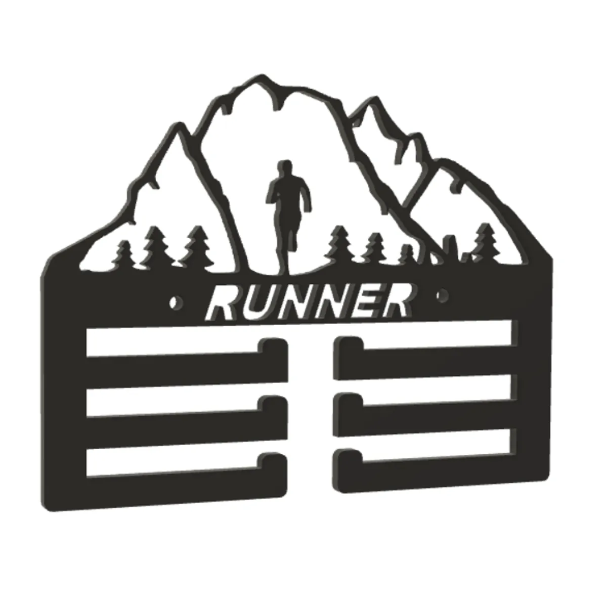 GENERICO - Medallero Running Soporte Para Medallas De Runner A Muro