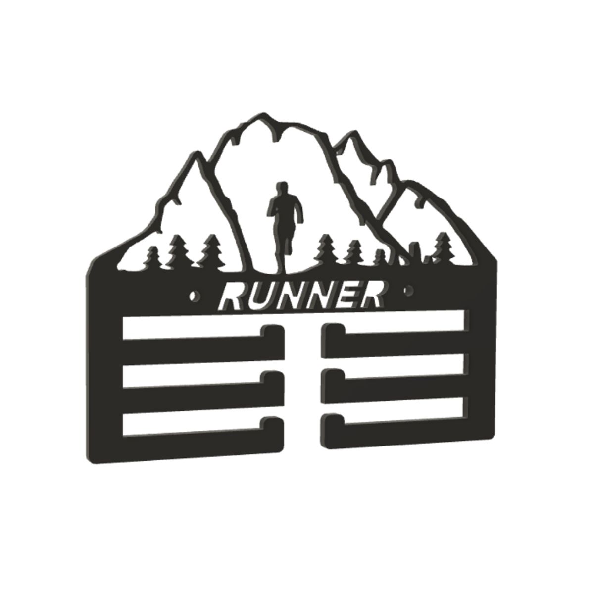 GENERICO - Medallero Running Soporte Para Medallas De Runner A Muro