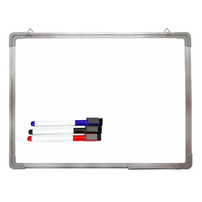 GENERICO - Pizarra Acrílica Magnetica Blanca Borrador + Plumones 70x50
