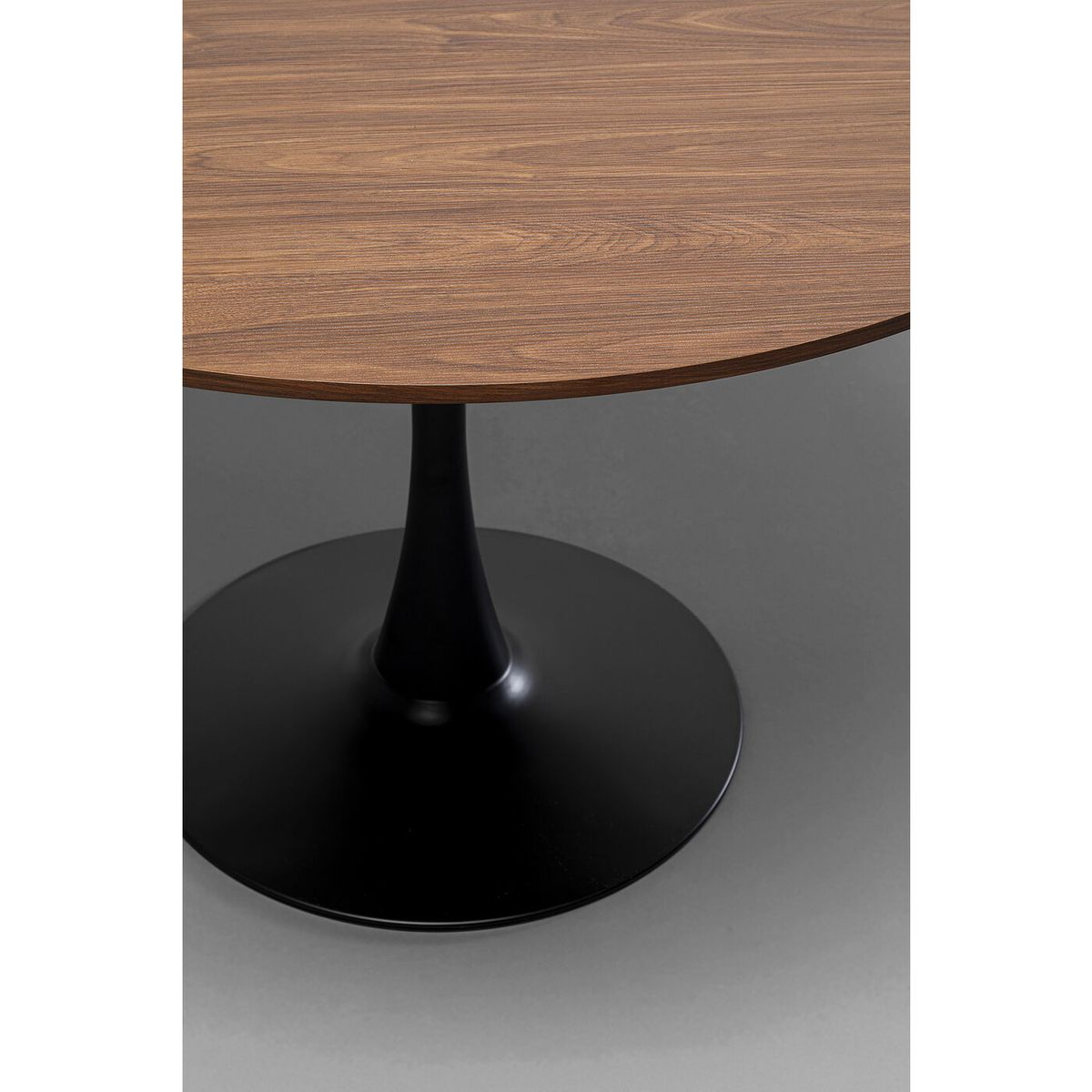MOBOI - Mesa Comedor Redonda Tulip Wood 100cm Diametro Negra