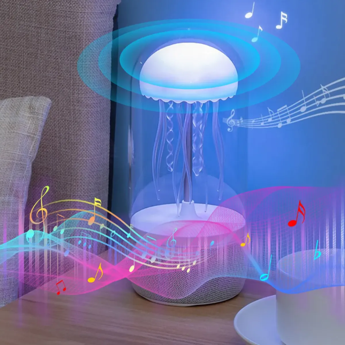 GENERICO - Lámpara Parlante Bluetooth Medusa Con Movimientos Mecánicos