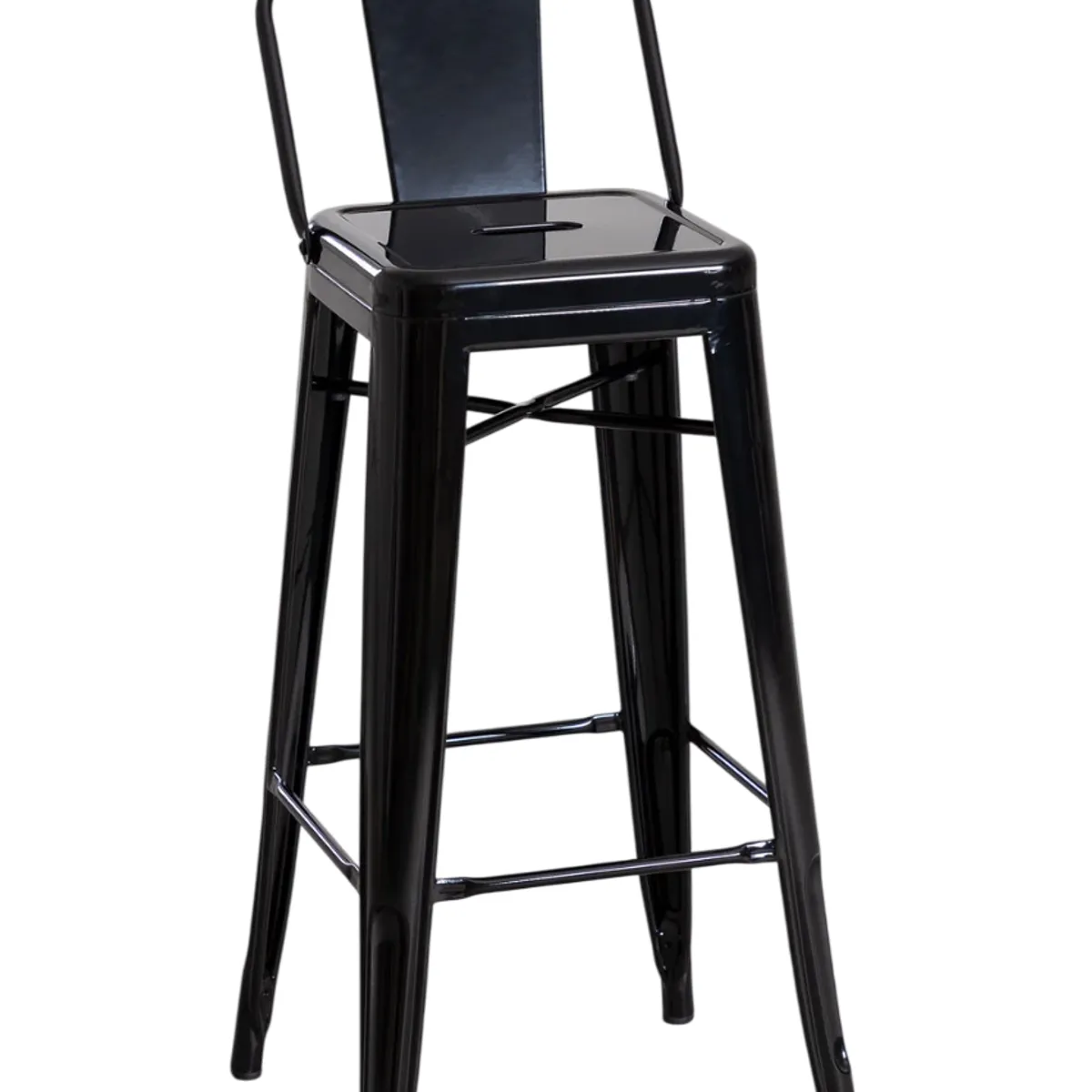 MOBOI - Taburete Tolix Clasico Negro 66cm