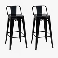 Pack 2 Taburetes Tolix Clasico Negro 66cm
