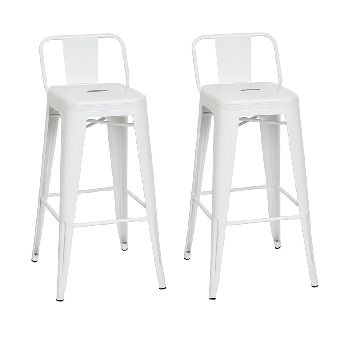 MOBOI - Pack 2 Taburetes Tolix Clasico Blanco 66cm