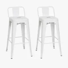 MOBOI - Pack 2 Taburetes Tolix Clasico Blanco 66cm