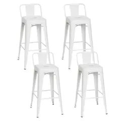 MOBOI - Pack 4 Taburetes Tolix Clásico Blanco 66cm