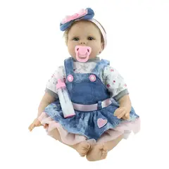 MUNDO MAGIA - Muñeca Silicona Bebé Reborn Suave 55cm Osito Realista