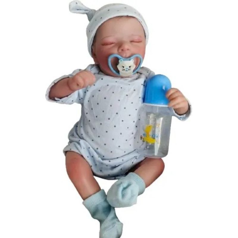 MUNDO MAGIA - Muñeca De Bebé Reborn 46cm Niños De Silicona Con Ropa