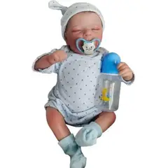 MUNDO MAGIA - Muñeca De Bebé Reborn 46cm Niños De Silicona Con Ropa