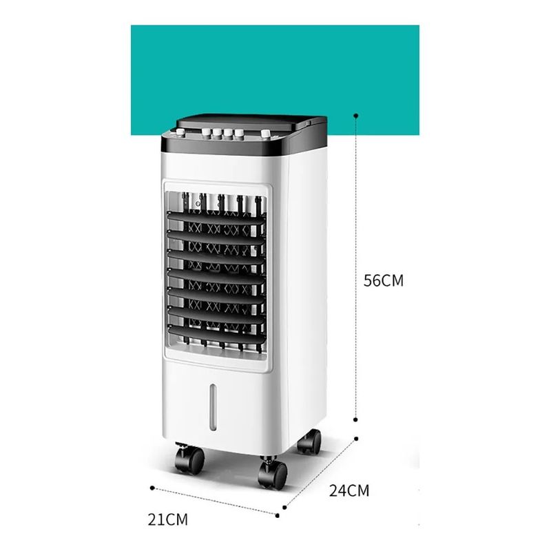 MUNDO MAGIA - Aire Acondicionado Enfriador De 6 Lt Con Ruedas 65w Compacto
