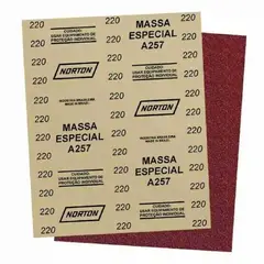 NORTON - Set 10 Lijas En Seco Madera Masilla 225x275 Mm A-257 G220