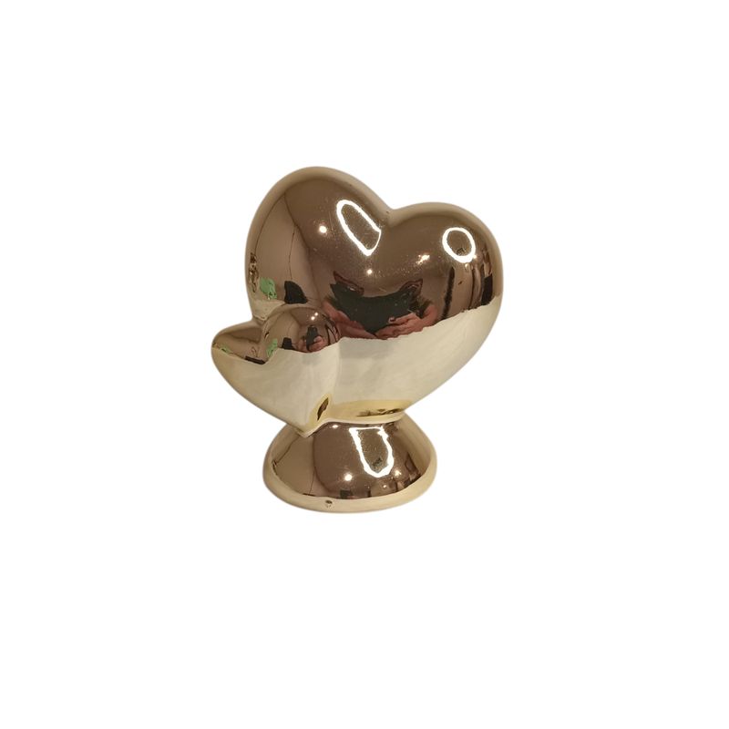 GENERICO - ADORNO DECORATIVO DE CERAMICA METALIZADA DORADA JARKONS HOME