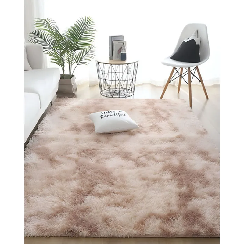 GENERICO - Alfombra Living Dormitorio Suave 240 x 200 cm Beige Jaspeado.