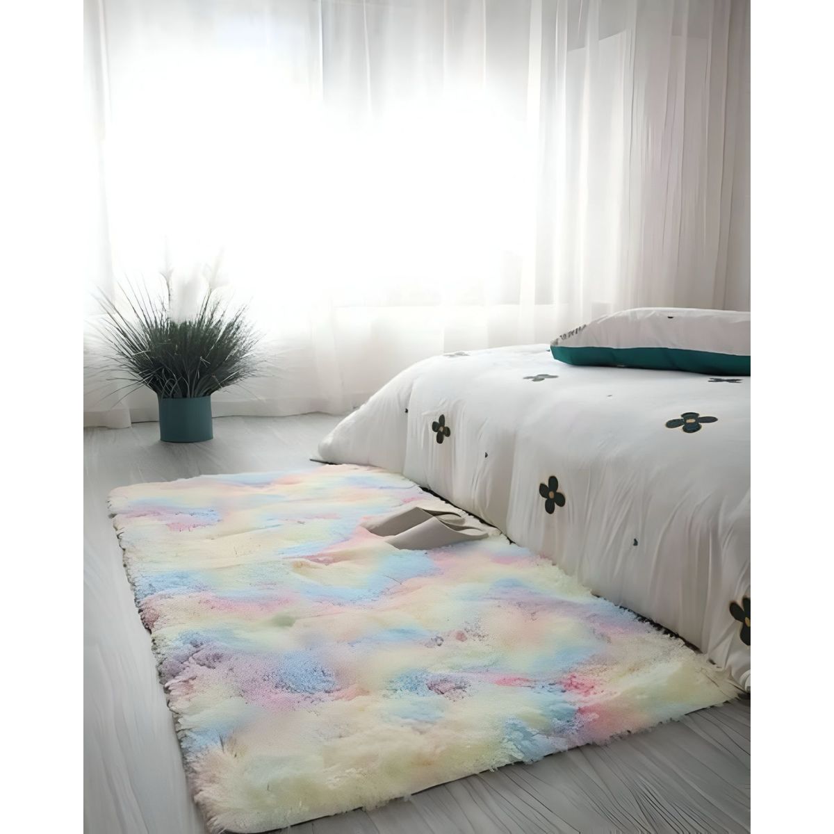 GENERICO - Alfombra Living Dormitorio Suave 240 x 200 cm COLOR UNICORNIO