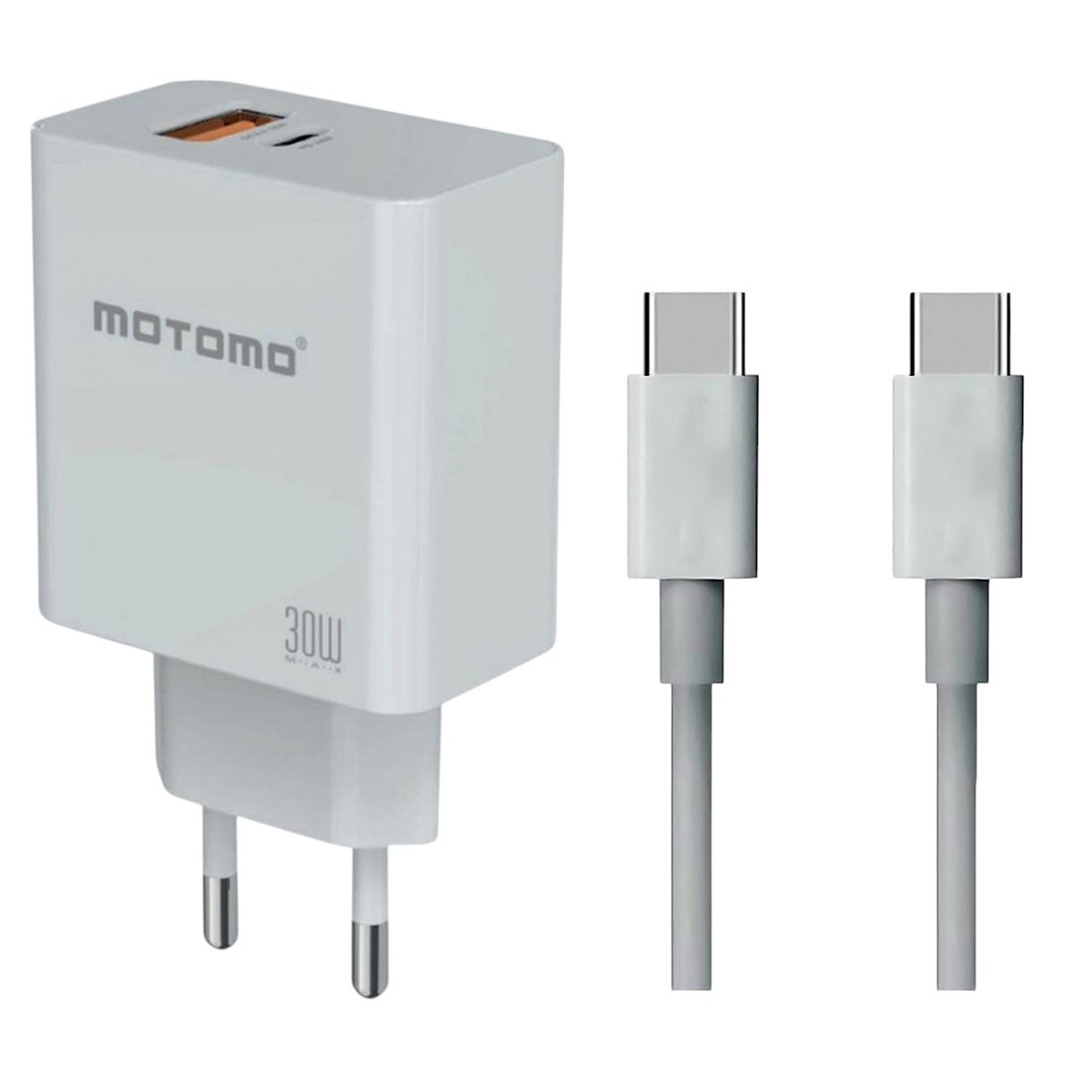 MOTOMO - Cargador Rapido Para Samsung Android 30w + Cable Sec
