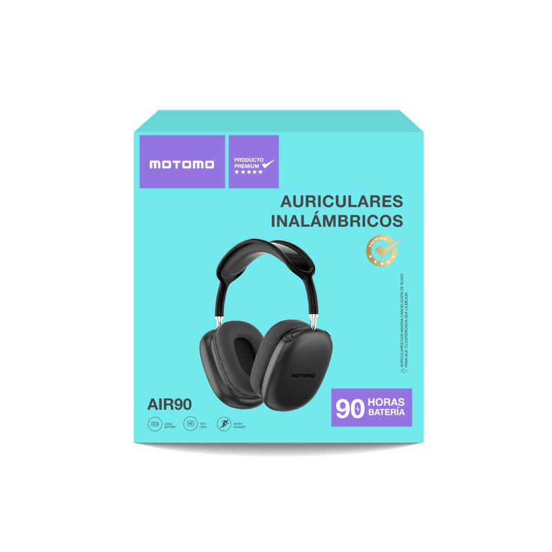 MOTOMO - Headphones Motomo Air 90 Max Negro