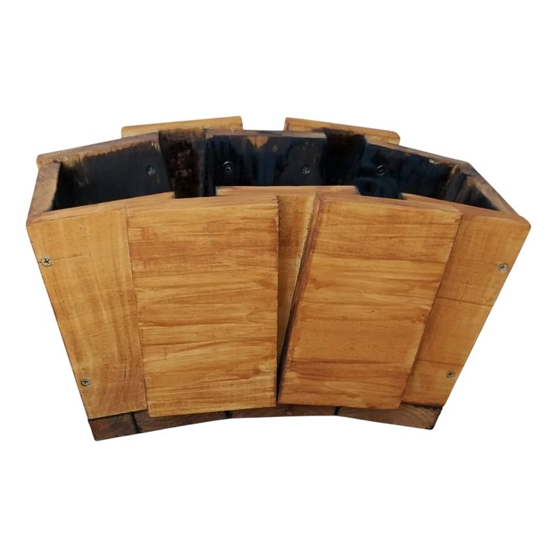 GENERICO - Macetero Rústico De Madera Con Tratamiento Para Exteriores